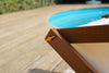 BLYND Premium Portable Beach Head Shade close up of golden bolt screw details to adjust sun visor sunshade.
