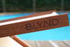 BLYND Premium Portable Beach Head Shade brand name close-up 